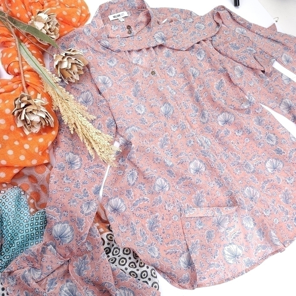 William Rast Boho Floral Top Sz L - Picture 12 of 16